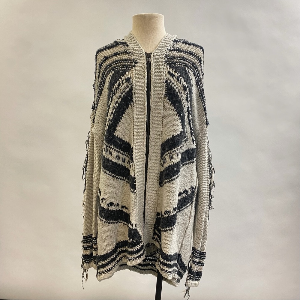 Free People Oversized Zip-Up Cardigan